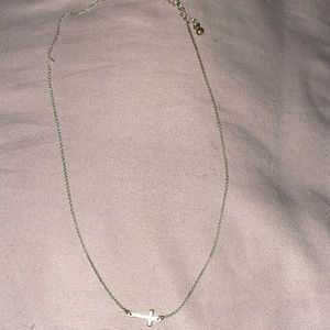 Silver cross necklace